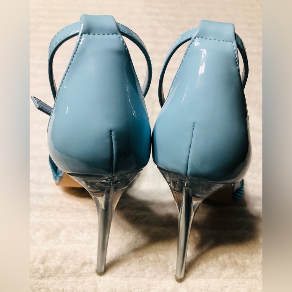 Steve Madden Alisha Pump/ light Blue Pointy Stiletto Heels. Size 8 - Picture 11 of 16